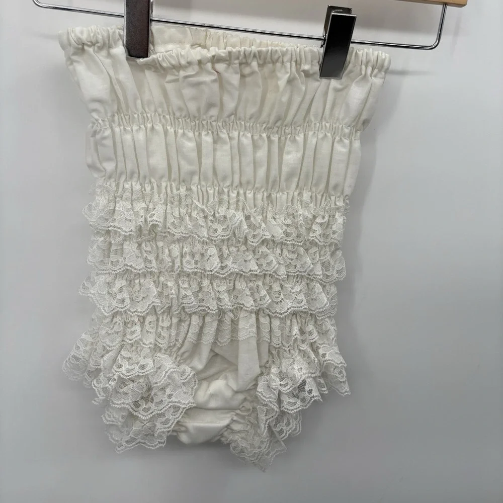RUFFLED PETTIPANTS/BLOOMERS WHITE MEDIUM‎ 20-34